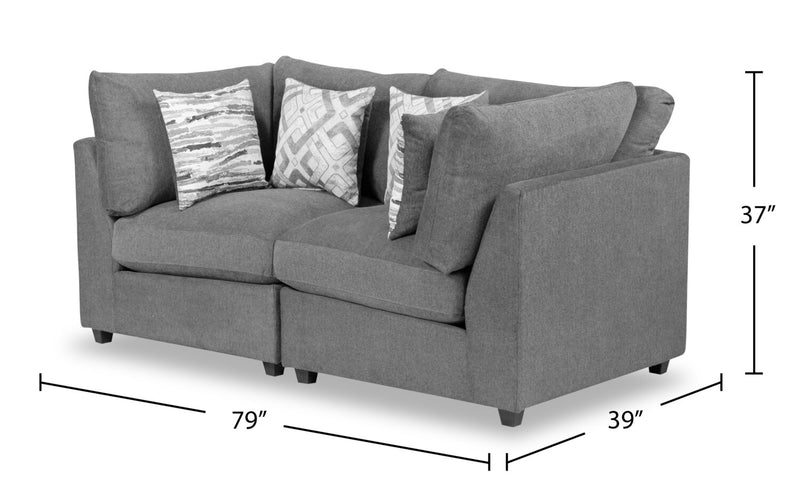 Evolve Loveseat - Charcoal
