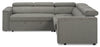 Savvy 2-Piece Left-Facing Linen-Look Sleeper Sectional