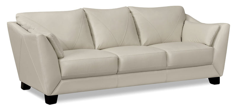Lusso Genuine Leather Sofa – Smoke