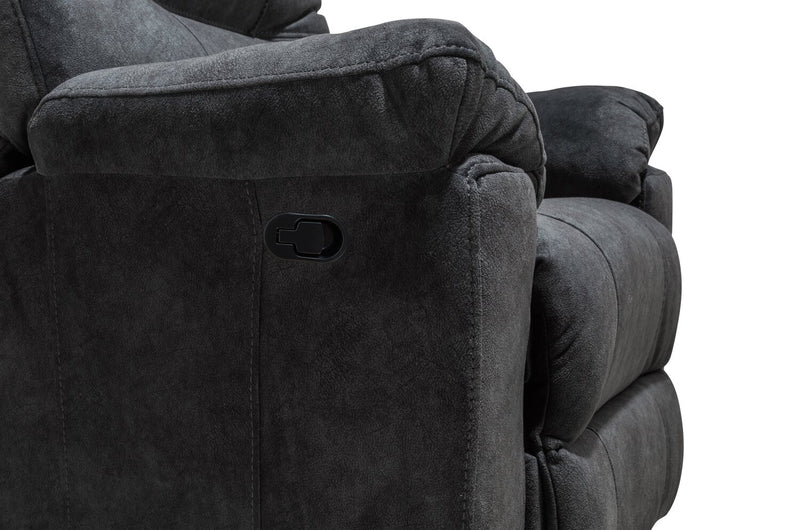 Gybson Polyester Recliner - Graphite