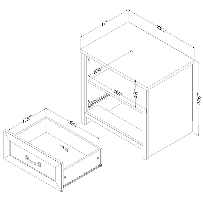 Dove Nightstand 