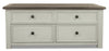Colby Coffee Table with Lift Top and Casters - White