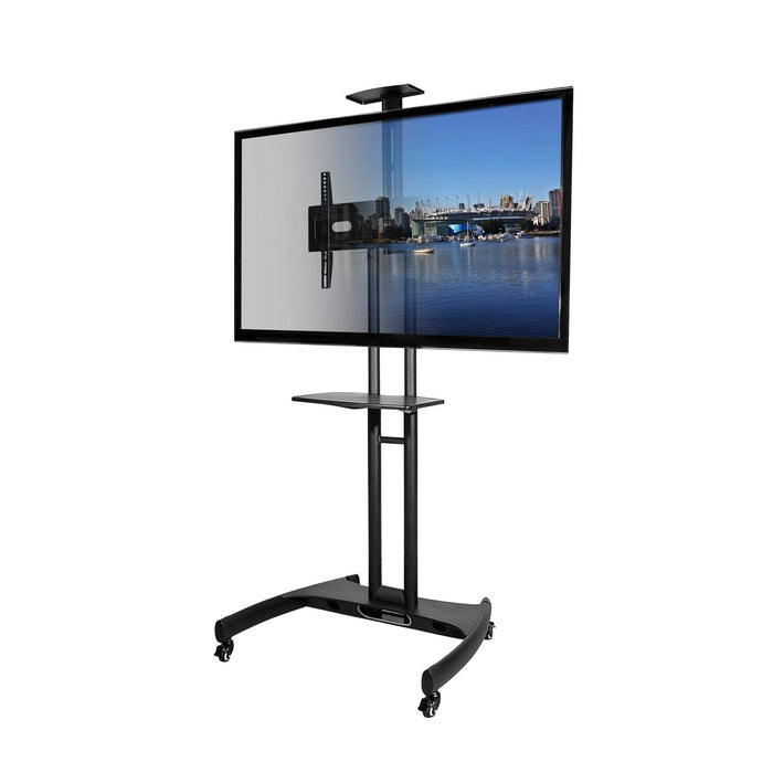 Kanto MTM65PL Height Adjustable Mobile TV Cart with Adjustable Shelf for 40\" to 70\" TVs, Black 