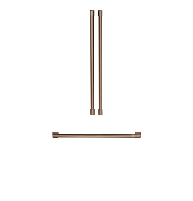 Cafe 3-Piece Handle Kit for French-Door Refrigerator in Brushed Copper - CXMB3H3PNCU