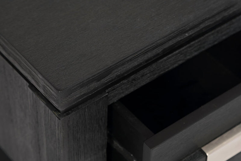 Bronx Chairside Table - Charcoal