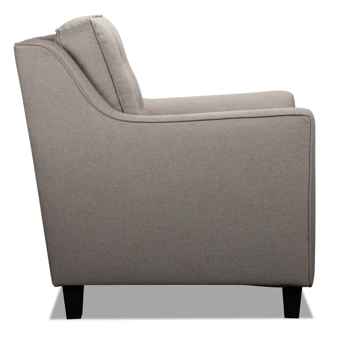Novalee Linen-Look Fabric Chair - Taupe