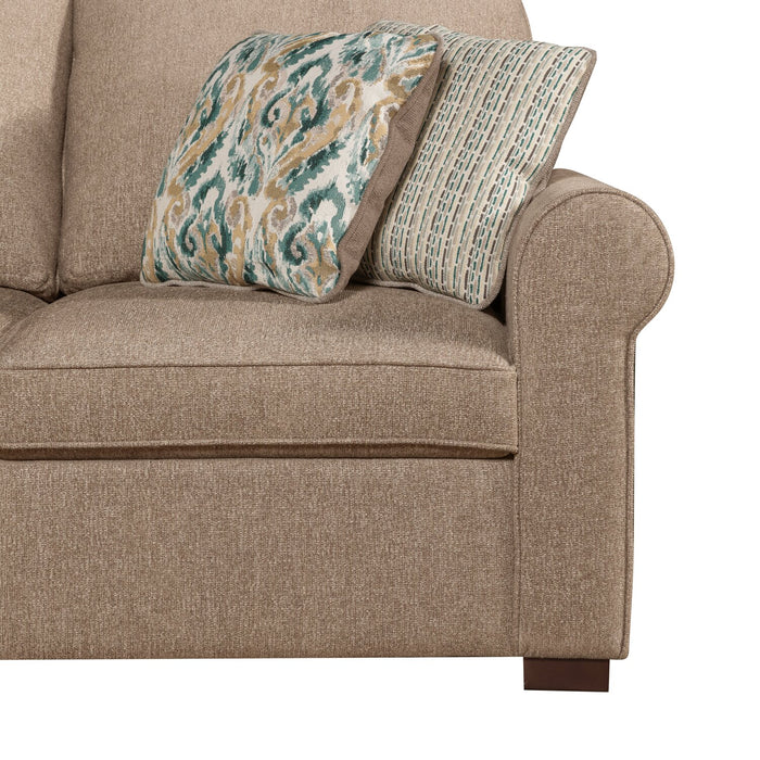 Haven 2-Piece Left-Facing Chenille Sectional - Taupe