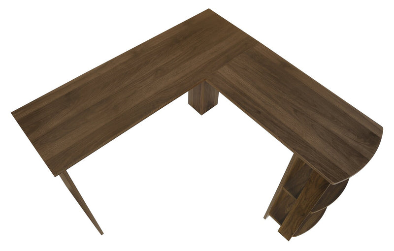 Eason L-Shaped Desk - Walnut