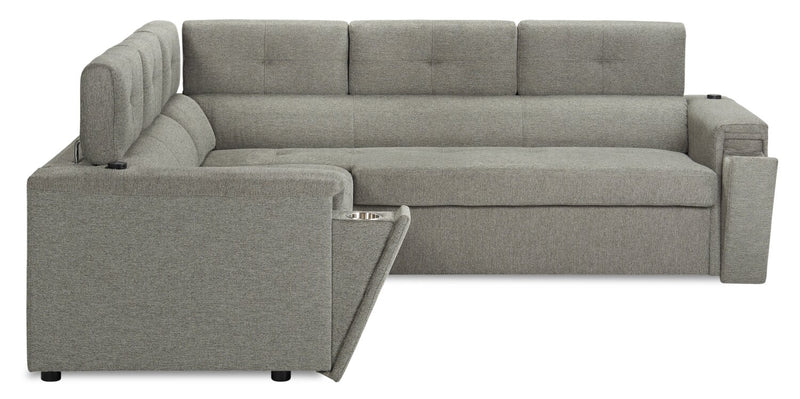 Savvy 2-Piece Right-Facing Linen-Look Sectional
