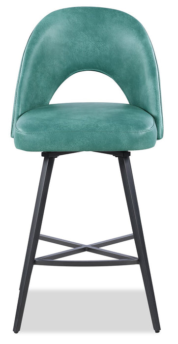 Bay Swivel Counter-Height Stool - Aqua