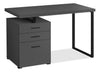 Clayton Reversible Desk - Dark Grey