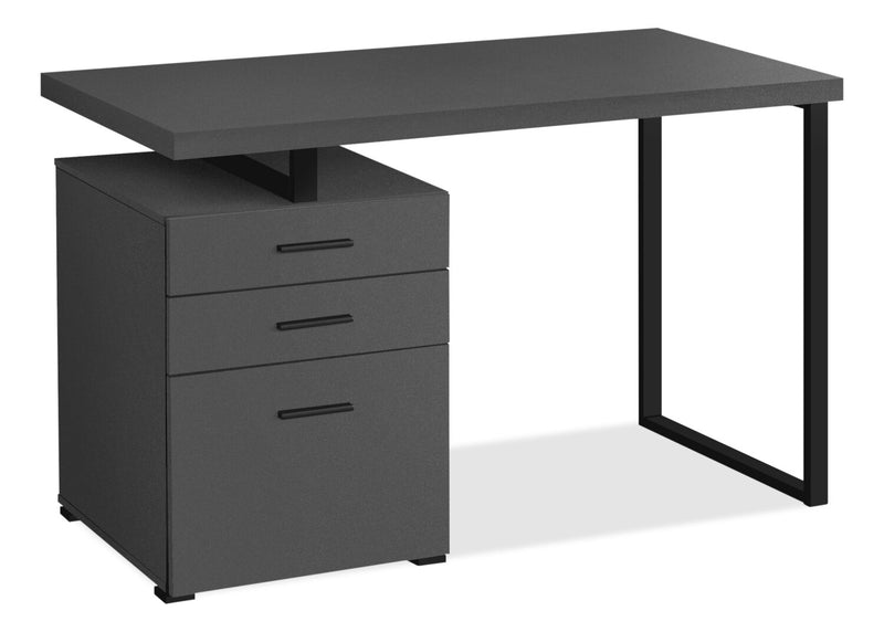 Clayton Reversible Desk - Dark Grey
