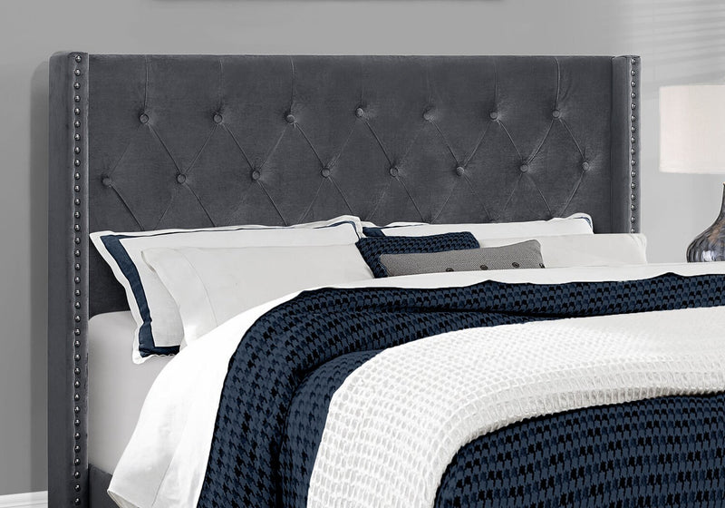 Portia Queen Bed - Dark Grey