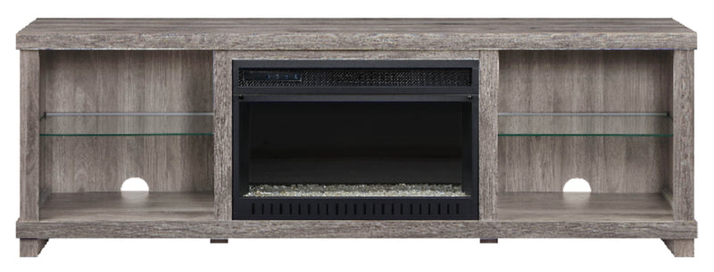 Aurora 72\" TV Stand with Crystal Ember Firebox