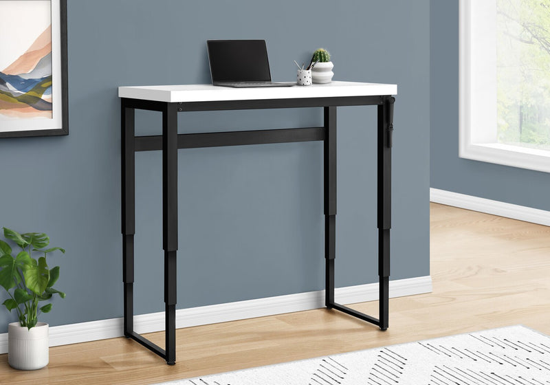 Kai Height-Adjustable Desk - White/Black