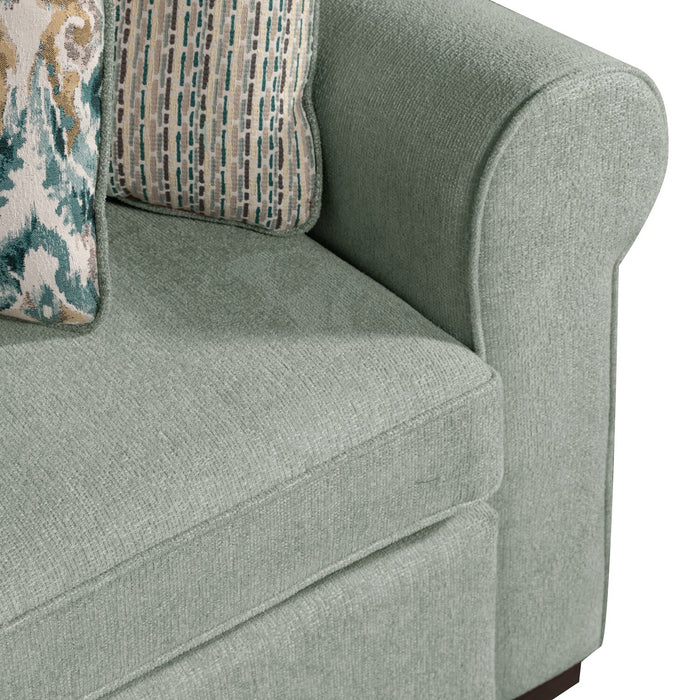 Haven 2-Piece Right-Facing Chenille Sectional with Sleeper Sofa - Seafoam
