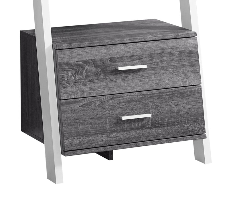 Ronan Bookcase with Storage - Grey and White 