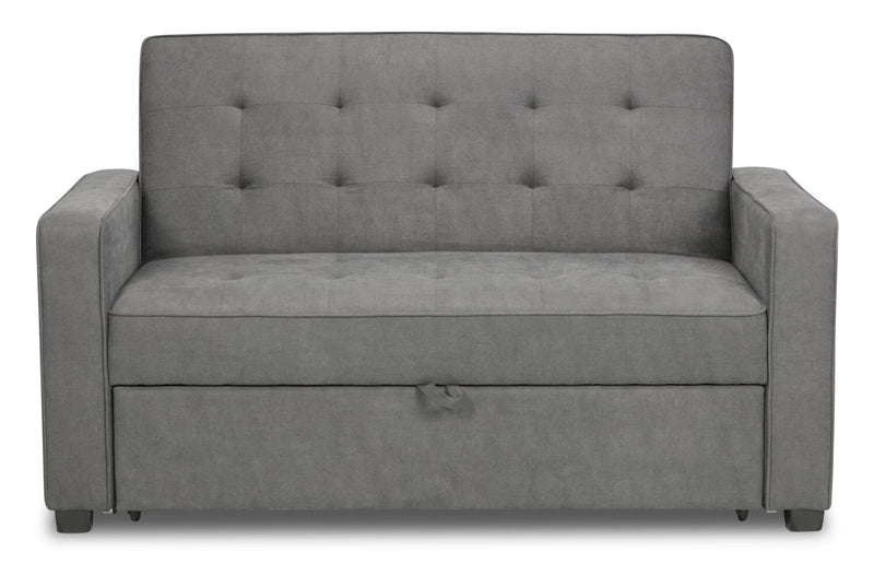 Corey Velvet Futon - Grey