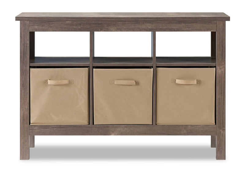 Kimberly Hall Table with Three Baskets - Beige 