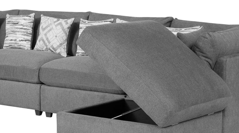 Evolve 6-Piece Sectional - Charcoal