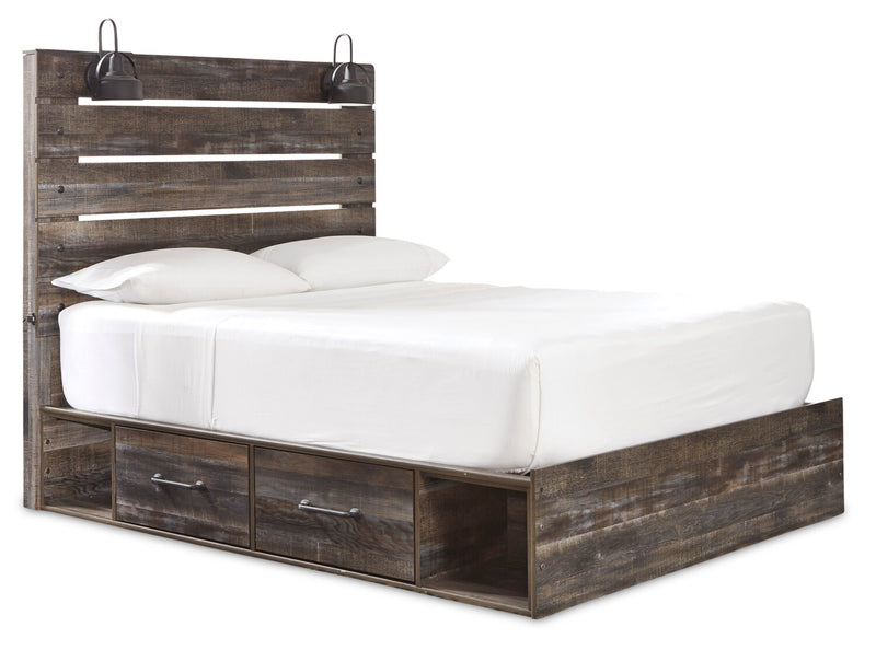 Abby Queen Side Storage Bed - Brown