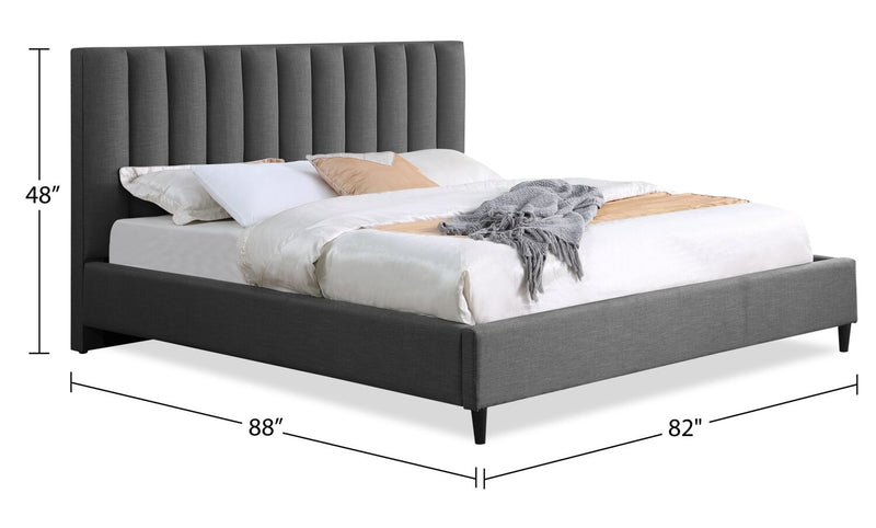 Rain King Platform Bed - Grey