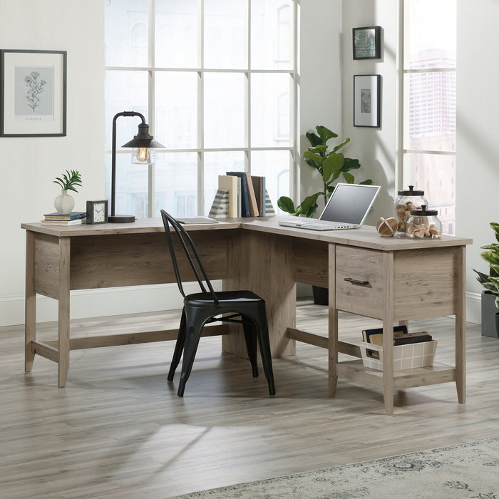 Erick L-Shaped Desk - Laurel Oak 