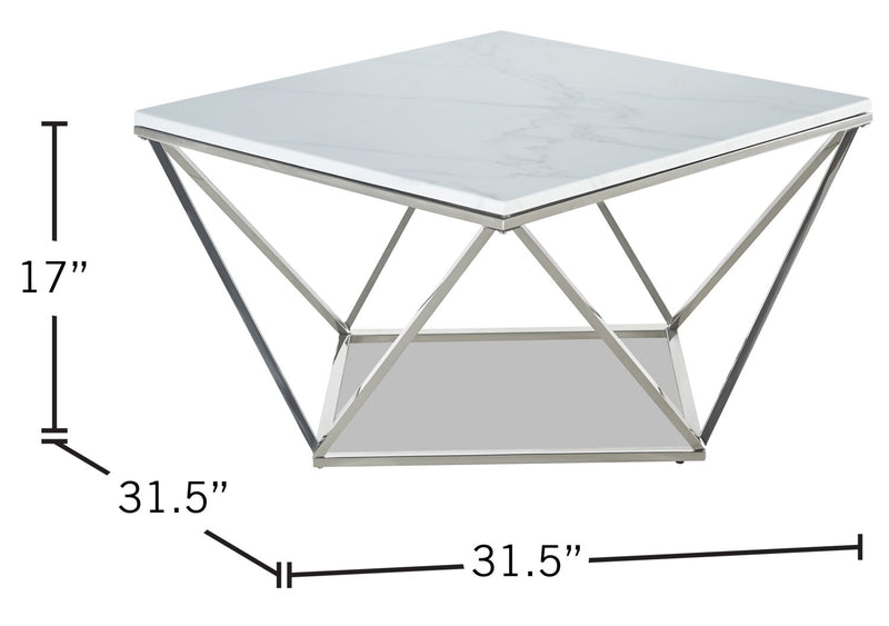 Amanda Coffee Table - Marble Carrara
