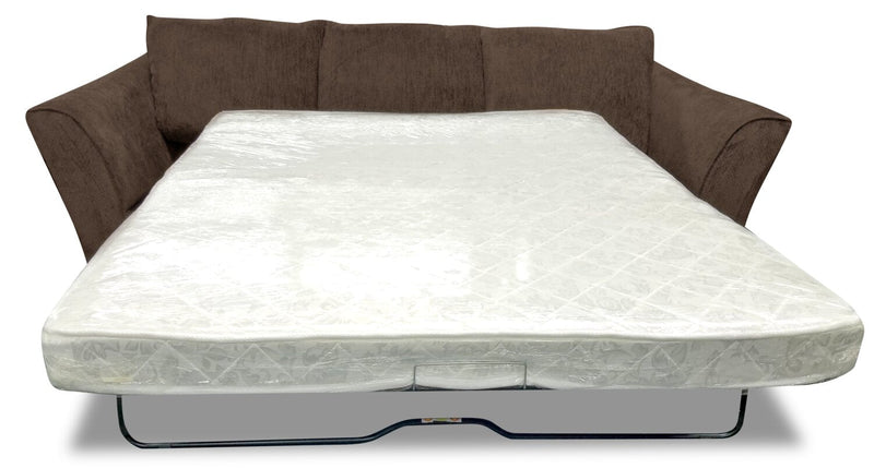 Febe Chenille Queen-Size Sofa Bed - Brown