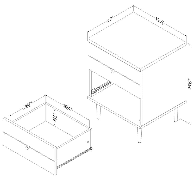 Lake Nightstand - Black