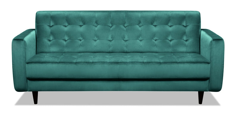 Devlin Velvet Sofa - Green