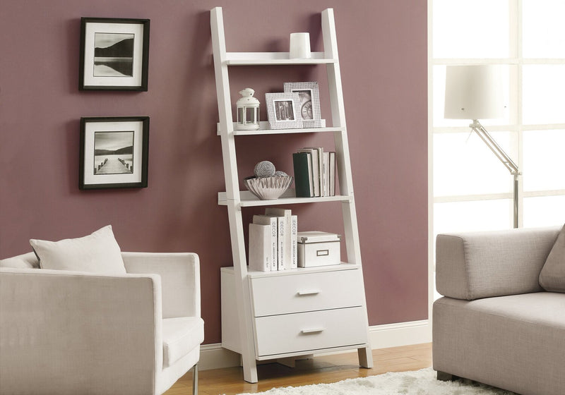 Ronan Bookcase with Storage - White 