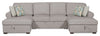 Haven 3-Piece Chenille Sleeper Sectional - Grey