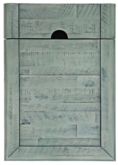 Rocco Blue Chairside Table with USB