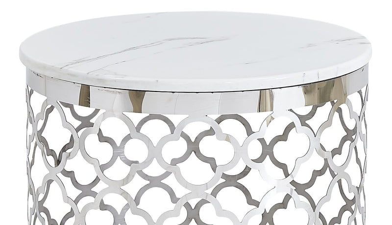 Belle End Table - White