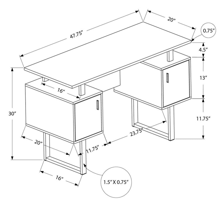 Rafa Office Desk - Black