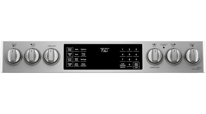 Café 6.7 Cu. Ft. Smart Front-Control Double Oven Electric Range - CCES750P2MS1