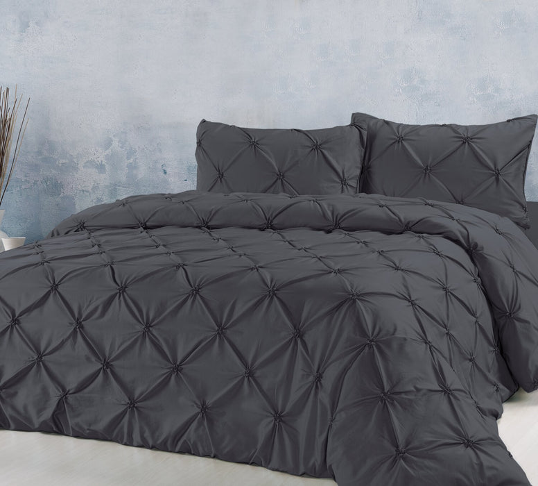 Brianna Dark Grey 3-Piece King Comforter Set