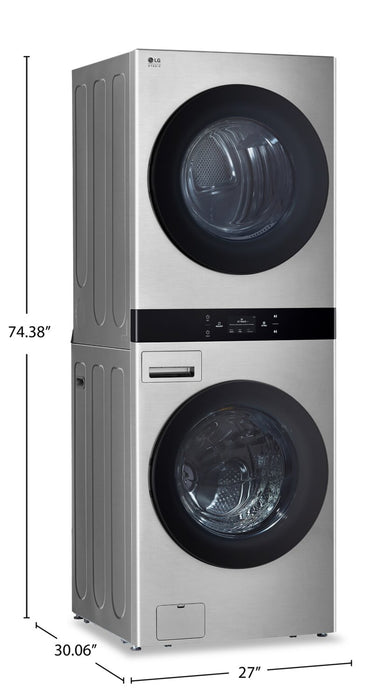 LG STUDIO WashTower™ with 5 Cu. Ft. Washer and 7.4 Cu. Ft. Electric Dryer - SWWE50N3