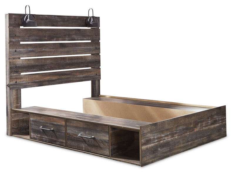Abby Queen Side Storage Bed - Brown