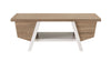 Malik Coffee Table - Light Brown and White
