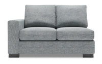 Sofa Lab Track LAF Loveseat - Luna Pewter 
