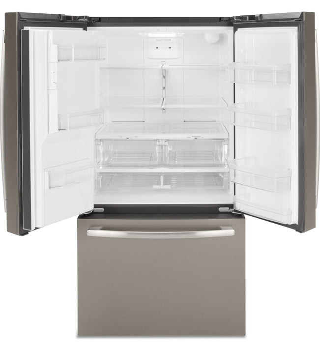 GE 25.5 Cu. Ft. French-Door Refrigerator with Exterior Ice and Water - GFE26JMMES
