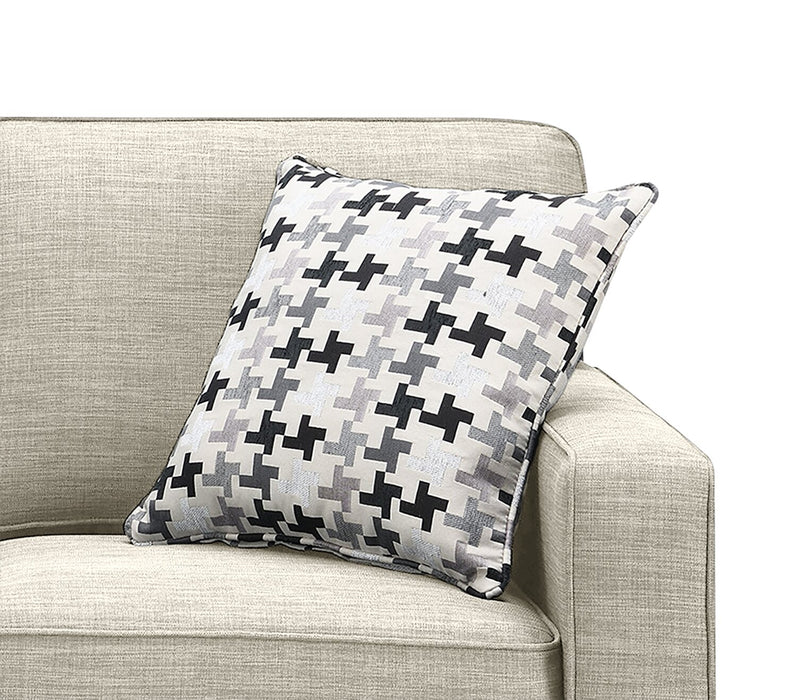 Sawyer Linen-Look Fabric Sofa - Light Grey