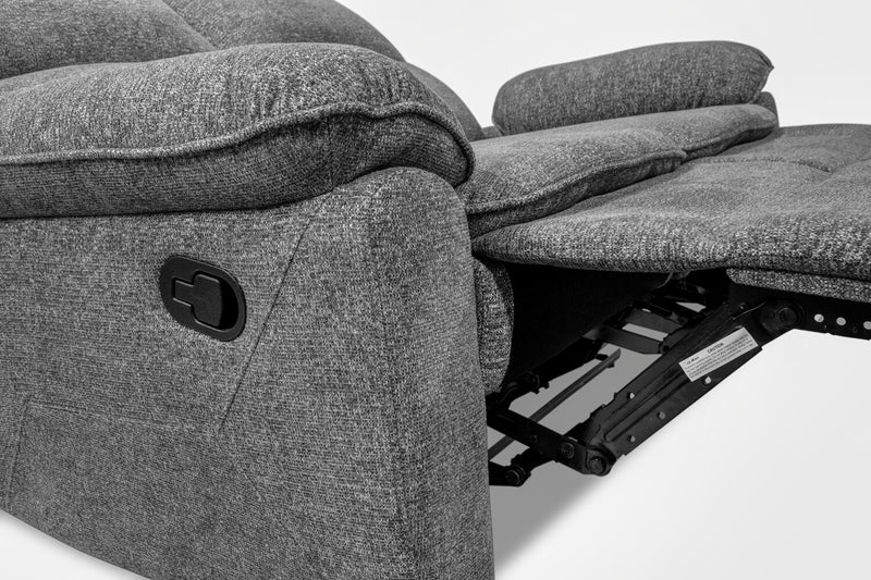 Chandler Chenille Reclining Loveseat - Grey