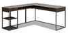 Maxim L-Shaped Desk - Umber Wood
