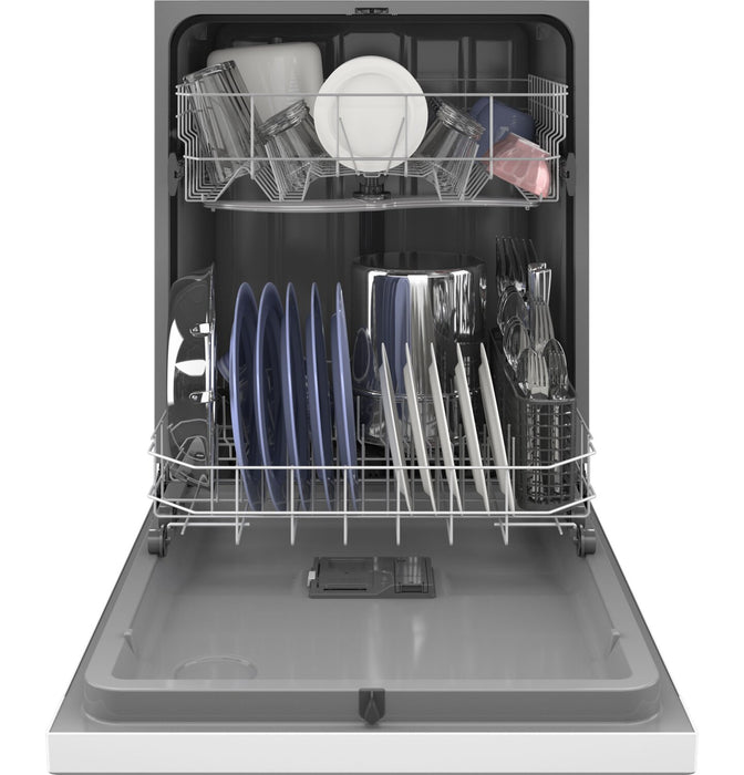 GE 24\" Built-In Dishwasher with Front Controls - GDF510PGRWW