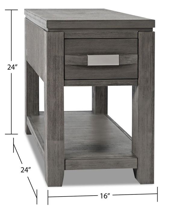 Bronx Chairside Table - Grey