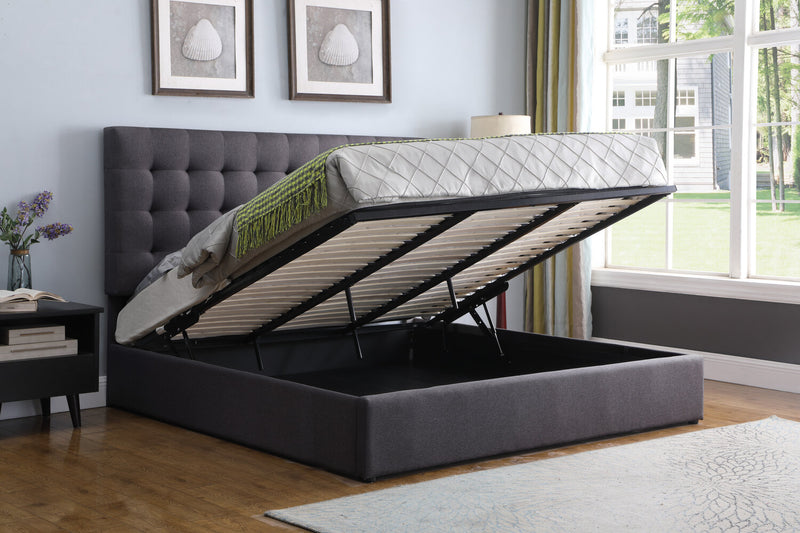 Jace Storage King Bed - Grey