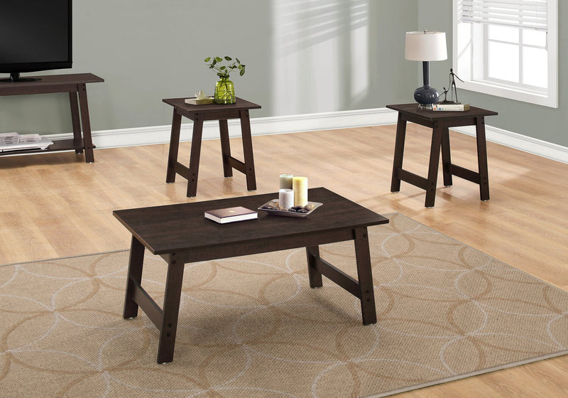 Jacey 3-Piece Coffee and Two End Tables Package - Espresso 